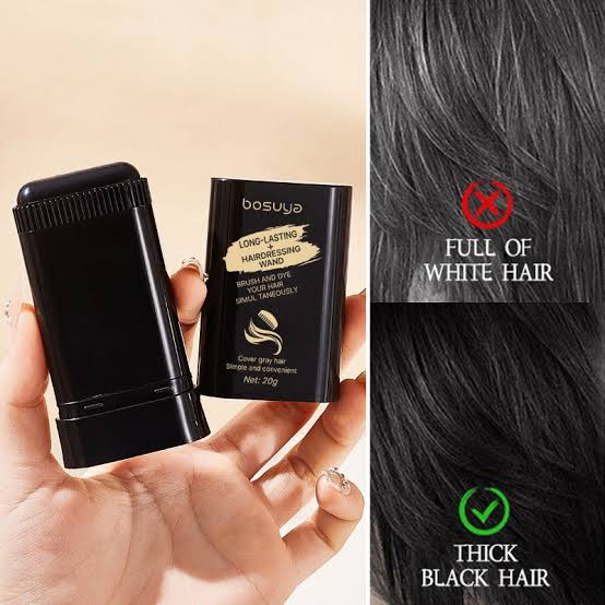 Bosuya Hair Dye Wand – Instant Gray Coverage, Long Lasting Color  (Black/Brown)