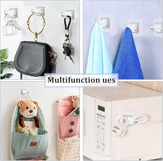 Self-Adhesive Curtain & Mop Holder Hook (Pack of 2)