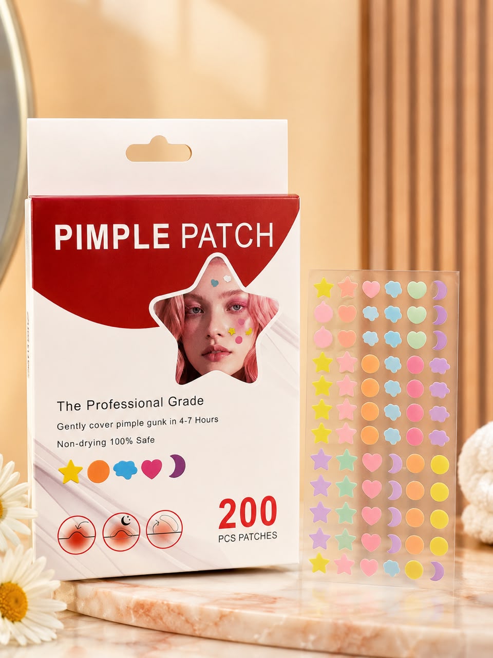 Pimple Remover Patches – 200 Patches | Fast & Natural Acne Care