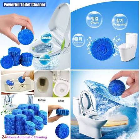 Toilet Cleaner Flush Tank Powerful Scented Tablet 300 Flush Each Tablet( Pack of 10)
