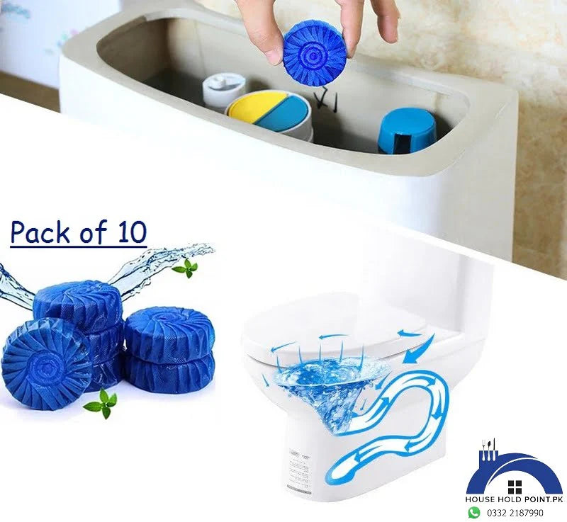 Toilet Cleaner Flush Tank Powerful Scented Tablet 300 Flush Each Tablet( Pack of 10)